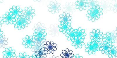 Light BLUE vector natural backdrop with flowers.