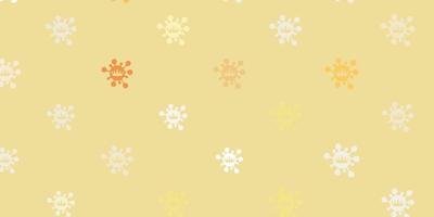 Light orange vector template with flu signs.