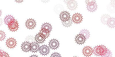 Light pink, red vector natural artwork with flowers.