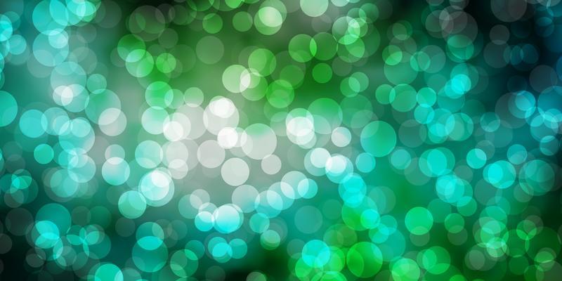 Light Blue, Green vector background with bubbles.