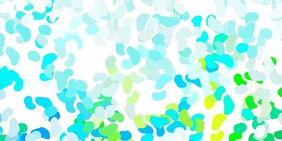 Light blue, green vector pattern with abstract shapes.