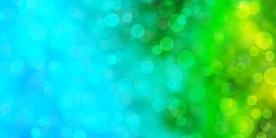 Light Blue, Green vector texture with circles.