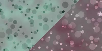 Vector backdrop with circles, stars.