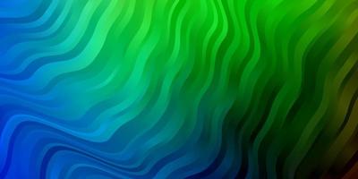Dark Multicolor vector background with bent lines.