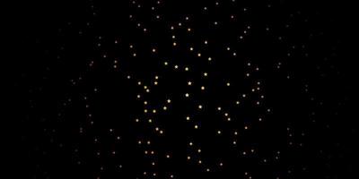 Dark Orange vector background with small and big stars.