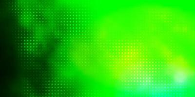 Light Green vector background with bubbles.