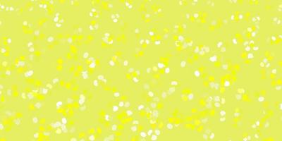 Light green, yellow vector backdrop with chaotic shapes.