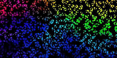 Dark multicolor vector texture with memphis shapes