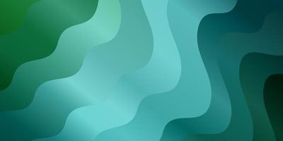 Light Blue, Green vector background with curved lines.