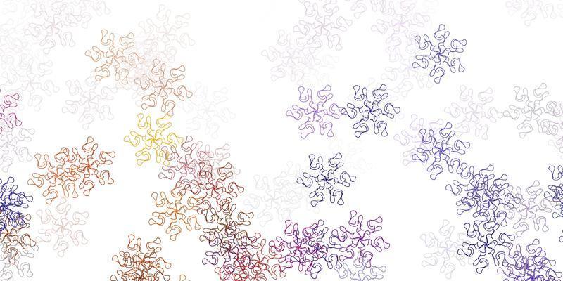 Light pink, yellow vector natural layout with flowers.