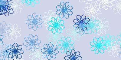 Light BLUE vector natural backdrop with flowers.