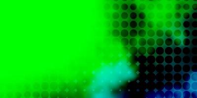 Light Blue, Green vector background with bubbles.