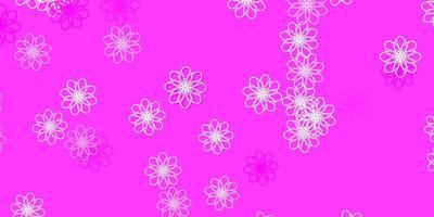 ilustraciones naturales de vector rosa claro con flores.