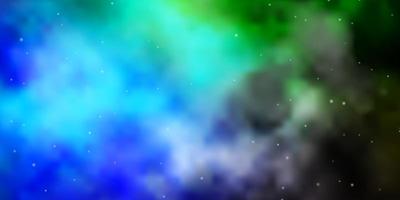 Light Blue, Green vector texture with beautiful stars.