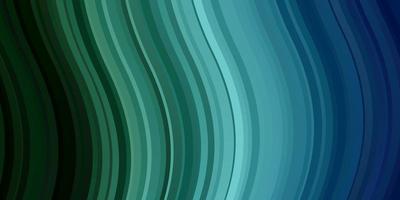 Light Blue, Green vector background with curved lines.