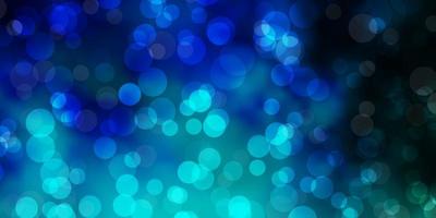 Dark BLUE vector texture with disks.