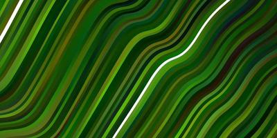 Light Green vector pattern with curves.