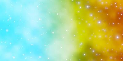 Light Blue, Yellow vector layout with bright stars.