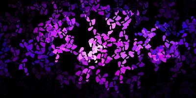 Dark purple vector texture with memphis shapes.