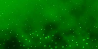 Dark Green vector pattern with abstract stars.