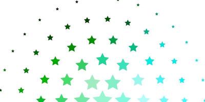 Light Blue, Green vector texture with beautiful stars.