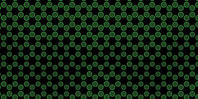 Dark Green vector texture with religion symbols.