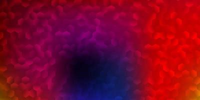 patrón de vector multicolor claro con hexágonos.