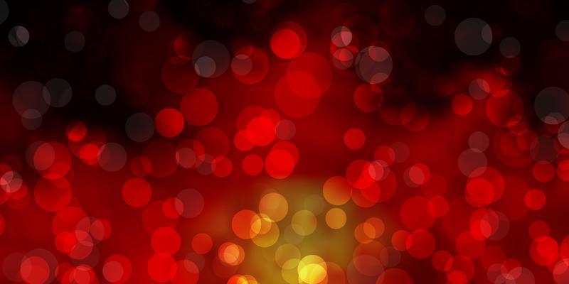 Dark Orange vector backdrop with dots.
