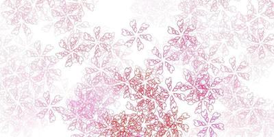 Light pink vector abstract background with leaves.