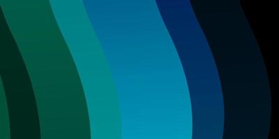 Light Blue, Green vector pattern with curved lines.