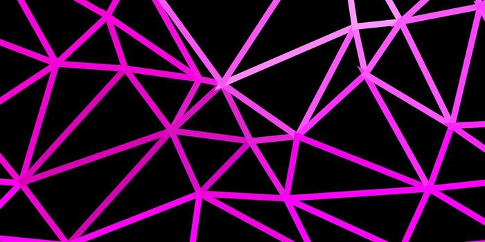 Light pink vector abstract triangle background.