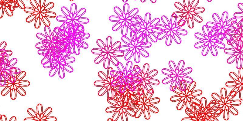 Light Pink vector natural artwork with flowers.