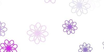 ilustraciones naturales del vector púrpura claro con flores.