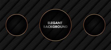Black with Golden Circle Background vector