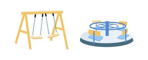 Playground equipment objects set vector