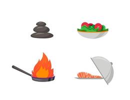 Kitchen preparation object set vector