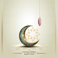 islamic greeting ramadan kareem card design background vector