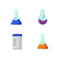 Chemical containers object set vector