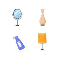 Household miscellaneous object set vector