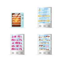 Commercial fridges objects set vector