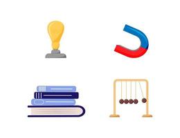 Classroom equipment object set vector