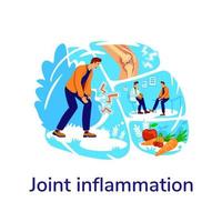 Arthritis flat concept vector illustration