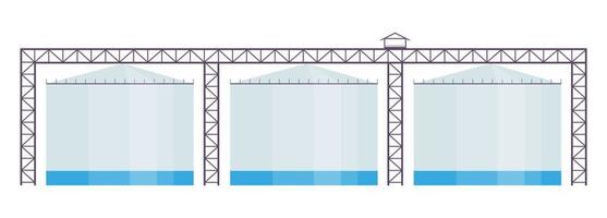 Industrial reservoirs cartoon vector illustration