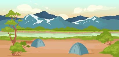 Campground vector illustration
