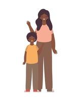 Mother with son vector design