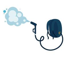 Bag with pulverizer spray hose and smoke vector design