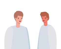 two men avatars vector design