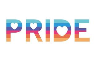 Isolated lgtbi pride text vector design