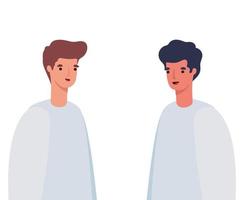 two men avatars vector design