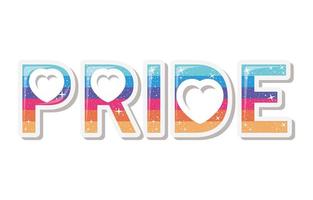 Isolated lgtbi pride text vector design